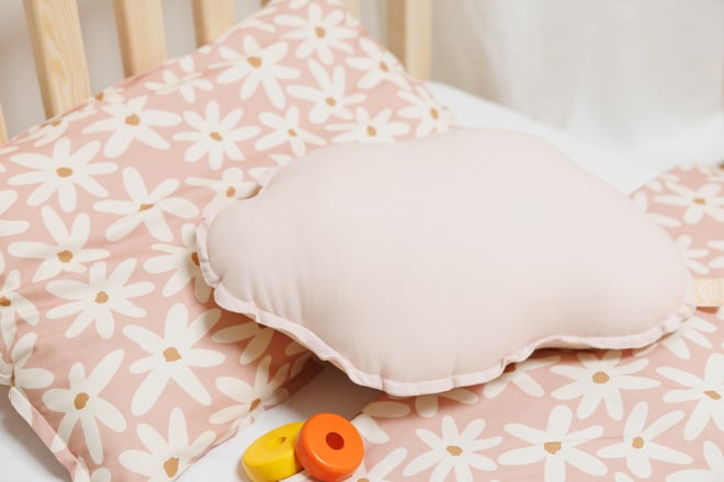 Dusty Pink Cloud Linen Cushion