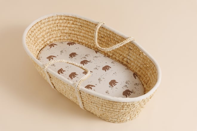 Fitted Sheet for Moses Basket Bears