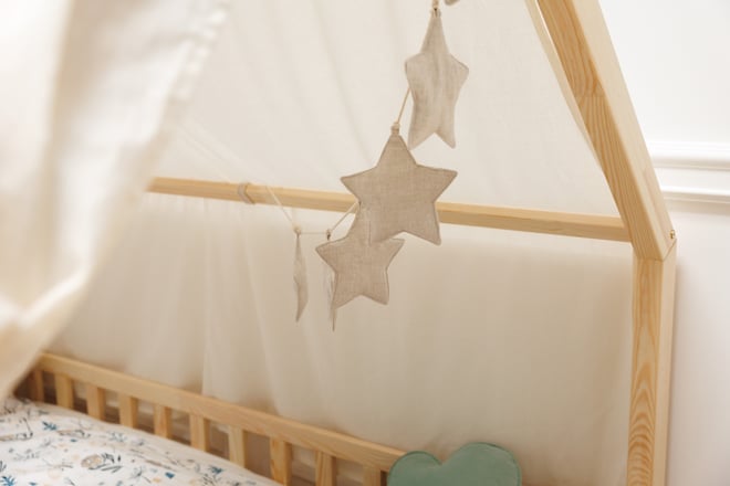 Ghirlanda Stelle in Lino Nature