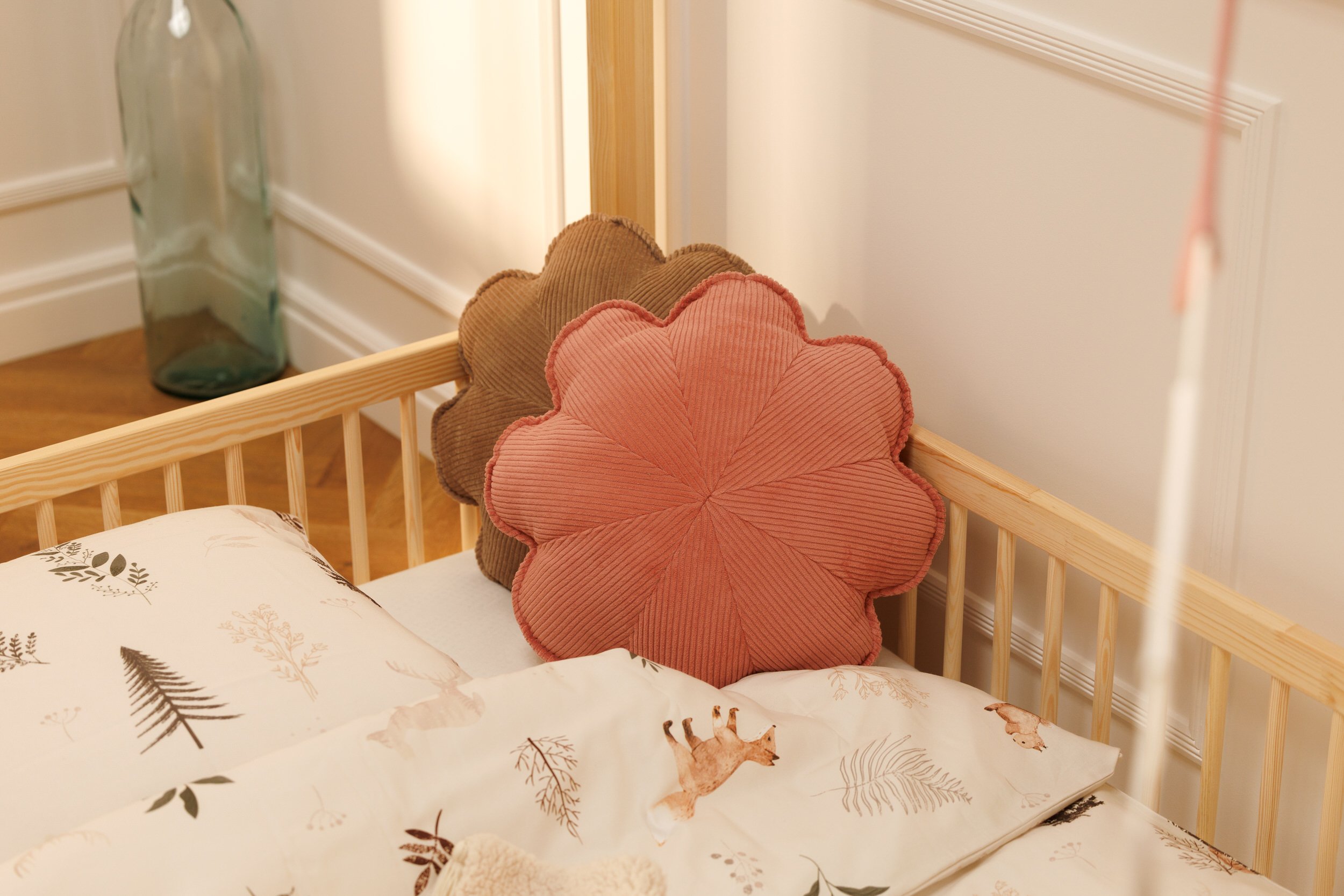 Peach Flower Corduroy Cushion Peach Flower Corduroy Cushion