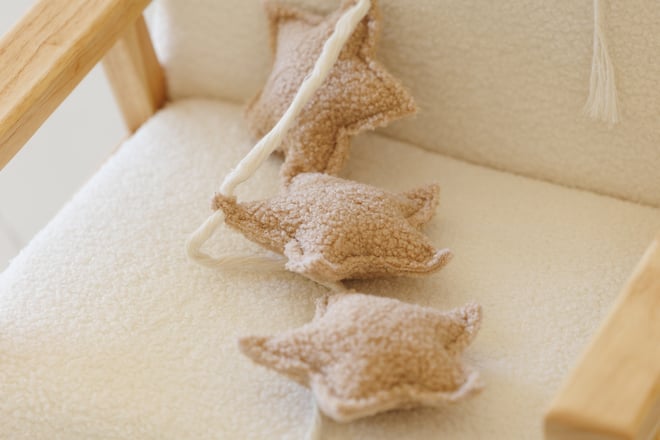 Guirnalda de Estrellas Bouclé - Chocolate