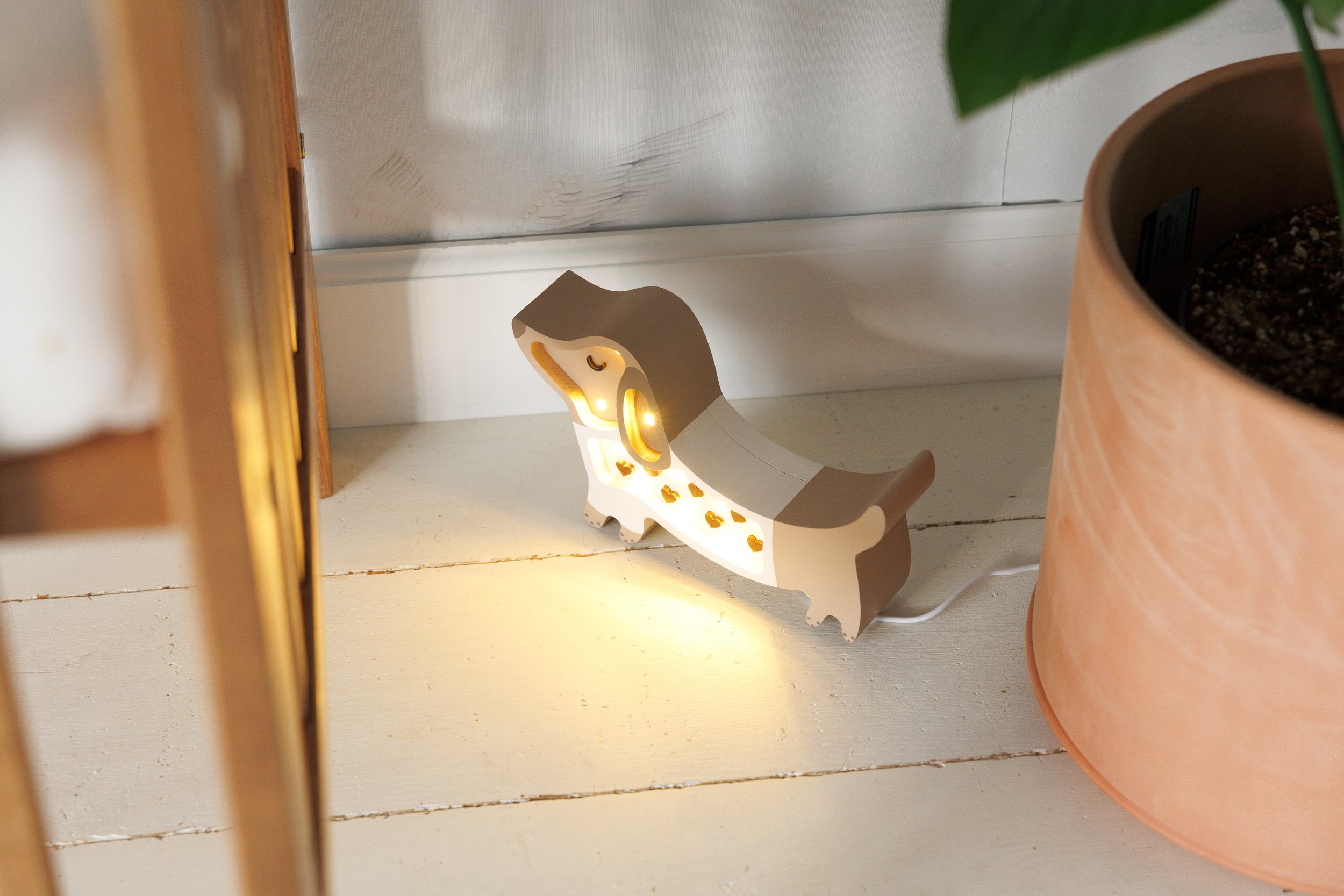 Lampada Little Lights Bassotto Chocolate Hearts LED Lampada Little Lights Bassotto Chocolate Hearts LED