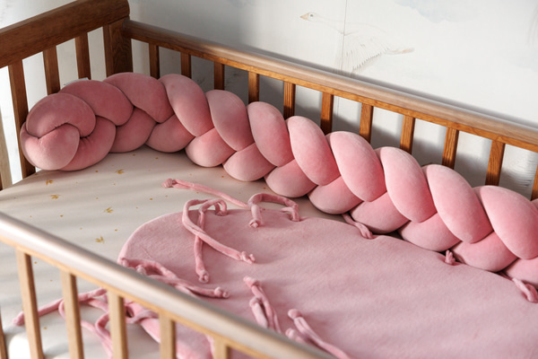 Cocoon-Babynestchen Geflochten Altrosa