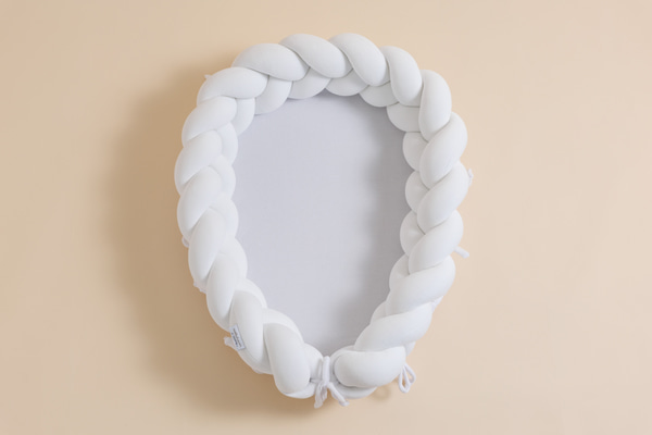 Cocoon-Babynestchen Geflochten Weiß