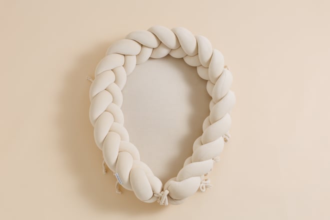 Cocoon-Babynestchen Geflochten Mandel