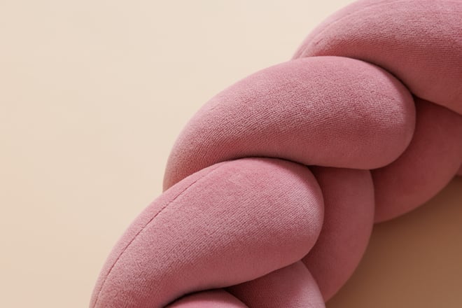 Reductor / Protector de cama Viejo Rosa Trenzado