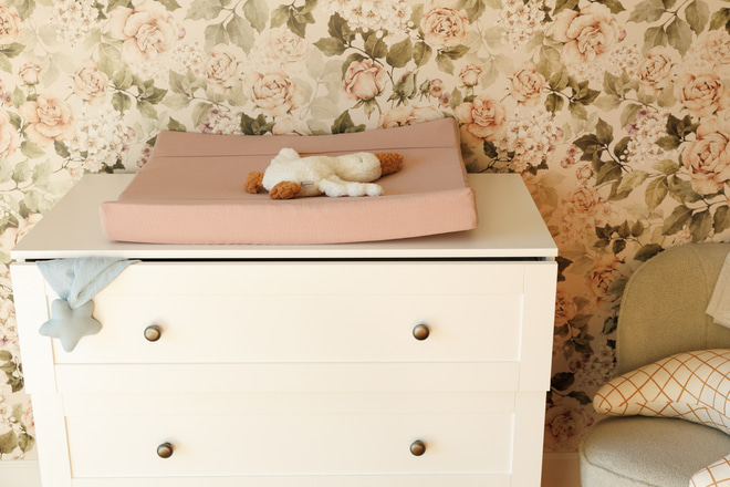 Přebalovací podložka z mušelínu Dusty Pink