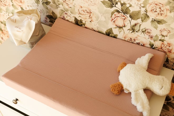 Materassino fasciato in mussola Dusty Pink