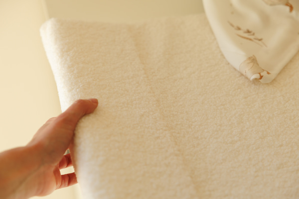 Boucle Changing Table Vanilla