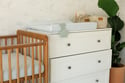 Wickelunterlage aus Musselin Baby blau