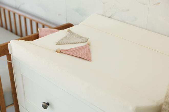 Muslin Changing Table Off White