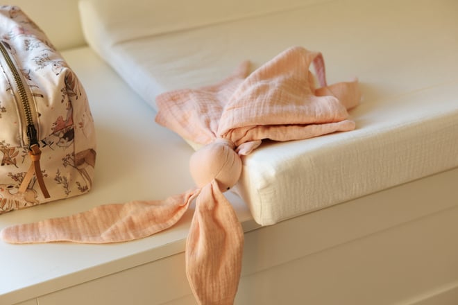 Matelas à Langer en Mousseline Blanc