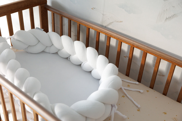 Cocoon-Babynestchen Geflochten Weiß