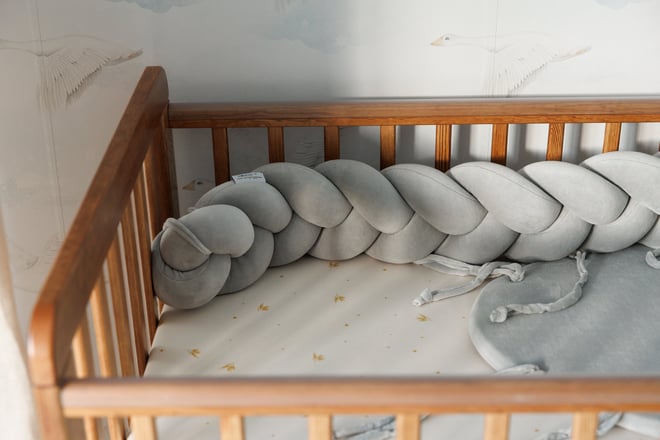Cocoon-Babynestchen Geflochten Hellgrau