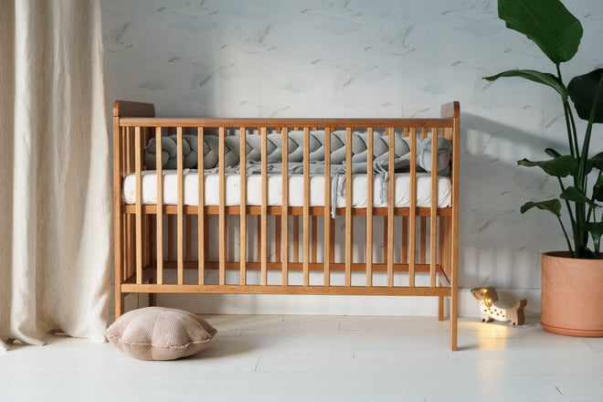 Cocoon-Babynestchen Geflochten Hellgrau