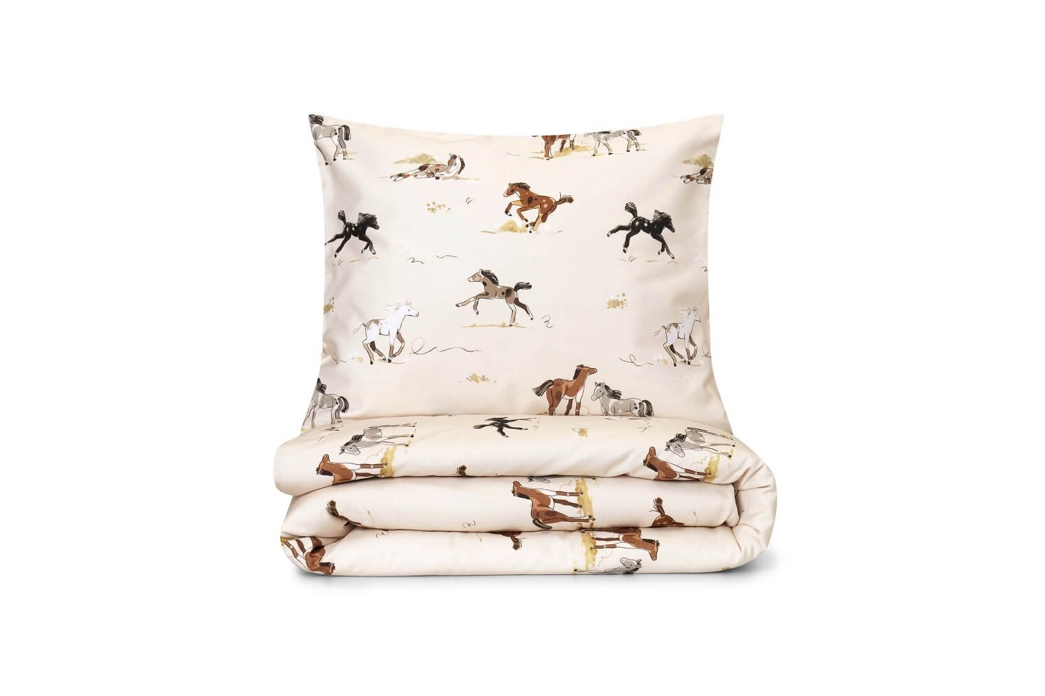 Cotton Satin Horses Duvet Set 140x200 Cotton Satin Horses Duvet Set 140x200