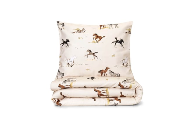 Cotton Satin Horses Duvet Set 140x200