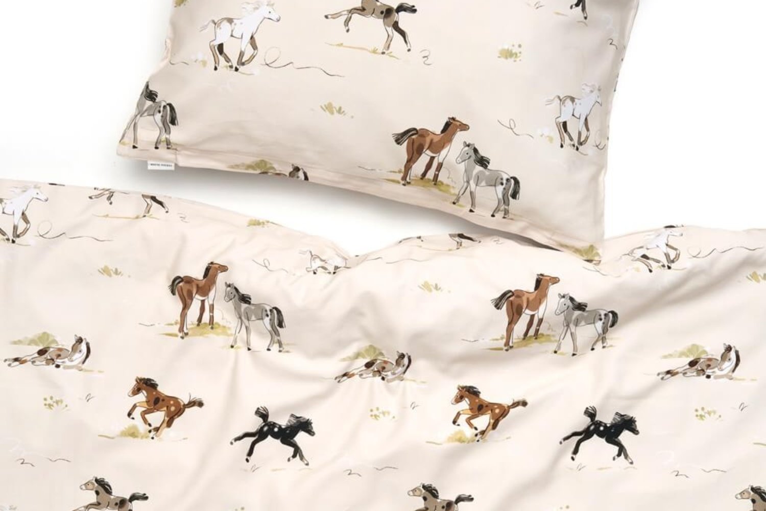 Cotton Satin Horses Duvet Set 140x200 Cotton Satin Horses Duvet Set 140x200