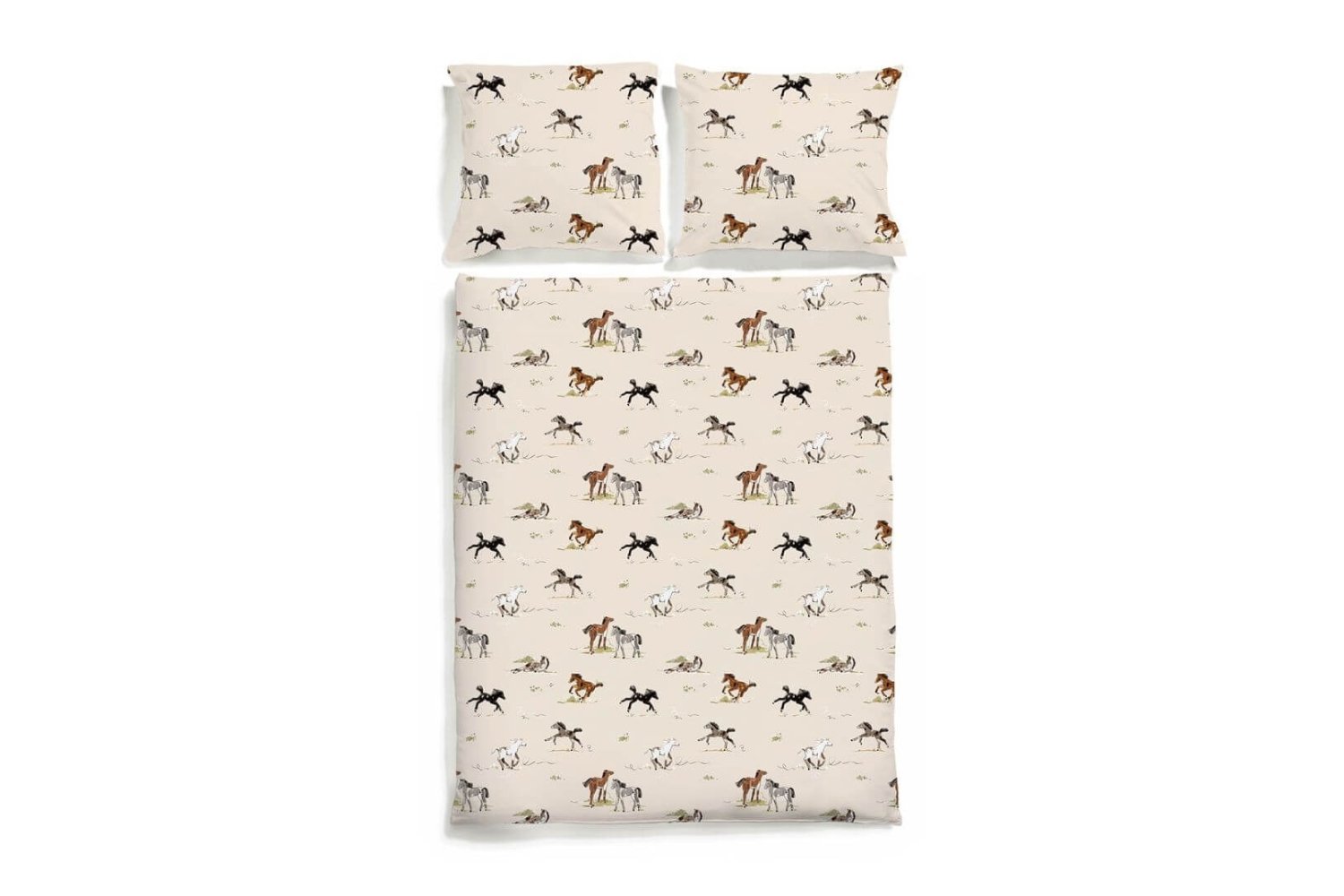 Cotton Satin Horses Duvet Set 140x200 Cotton Satin Horses Duvet Set 140x200