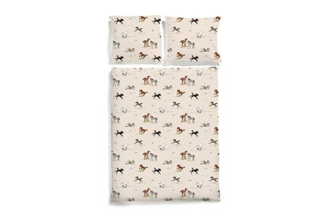 Cotton Satin Horses Duvet Set 140x200