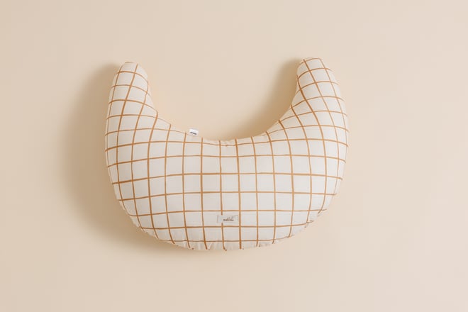 Coussin d'Allaitement Vichy Caramel
