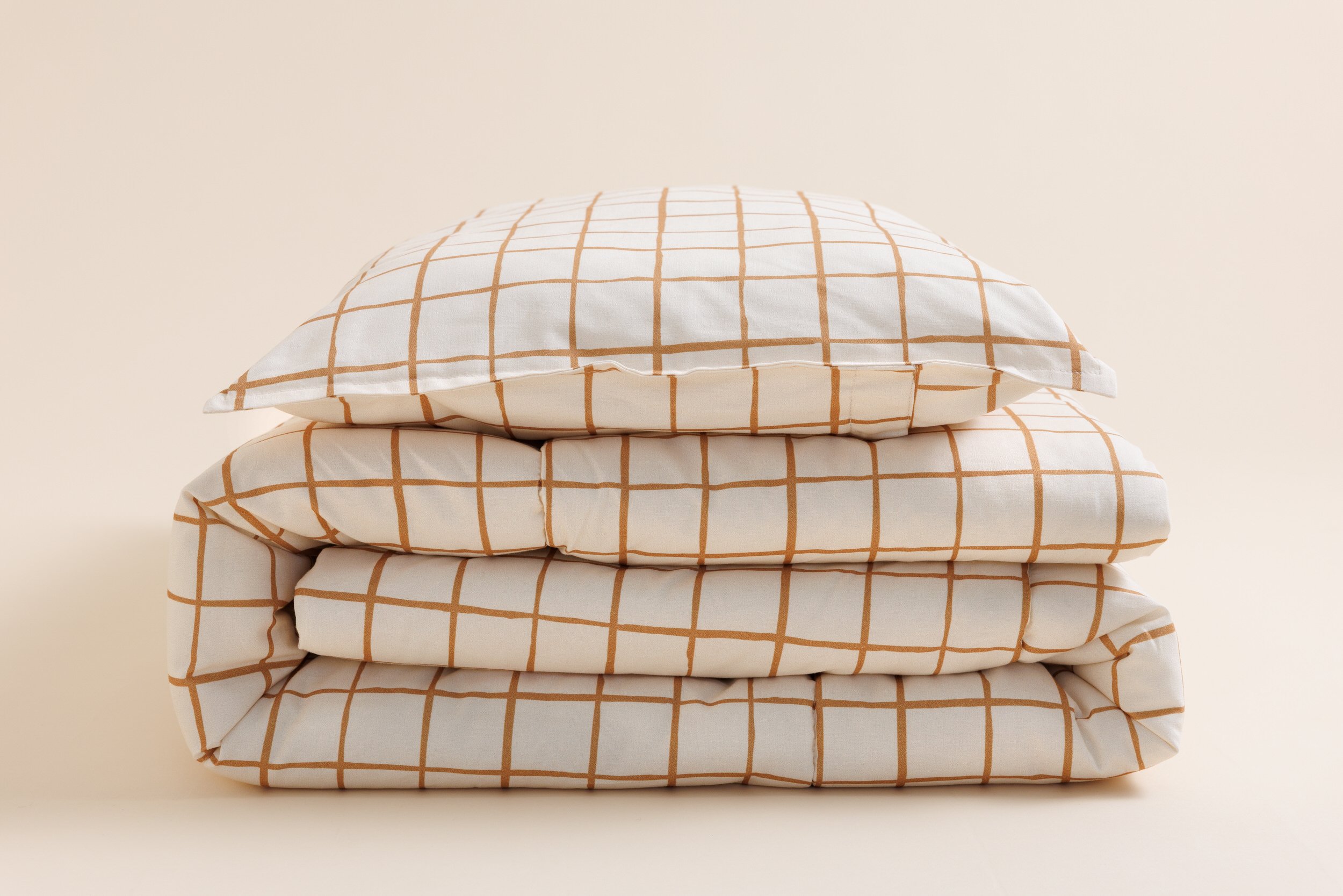 Bettdecke 120x160 & Kissen 40x60 Set - Vichy Caramel Bettdecke 120x160 & Kissen 40x60 Set - Vichy Caramel