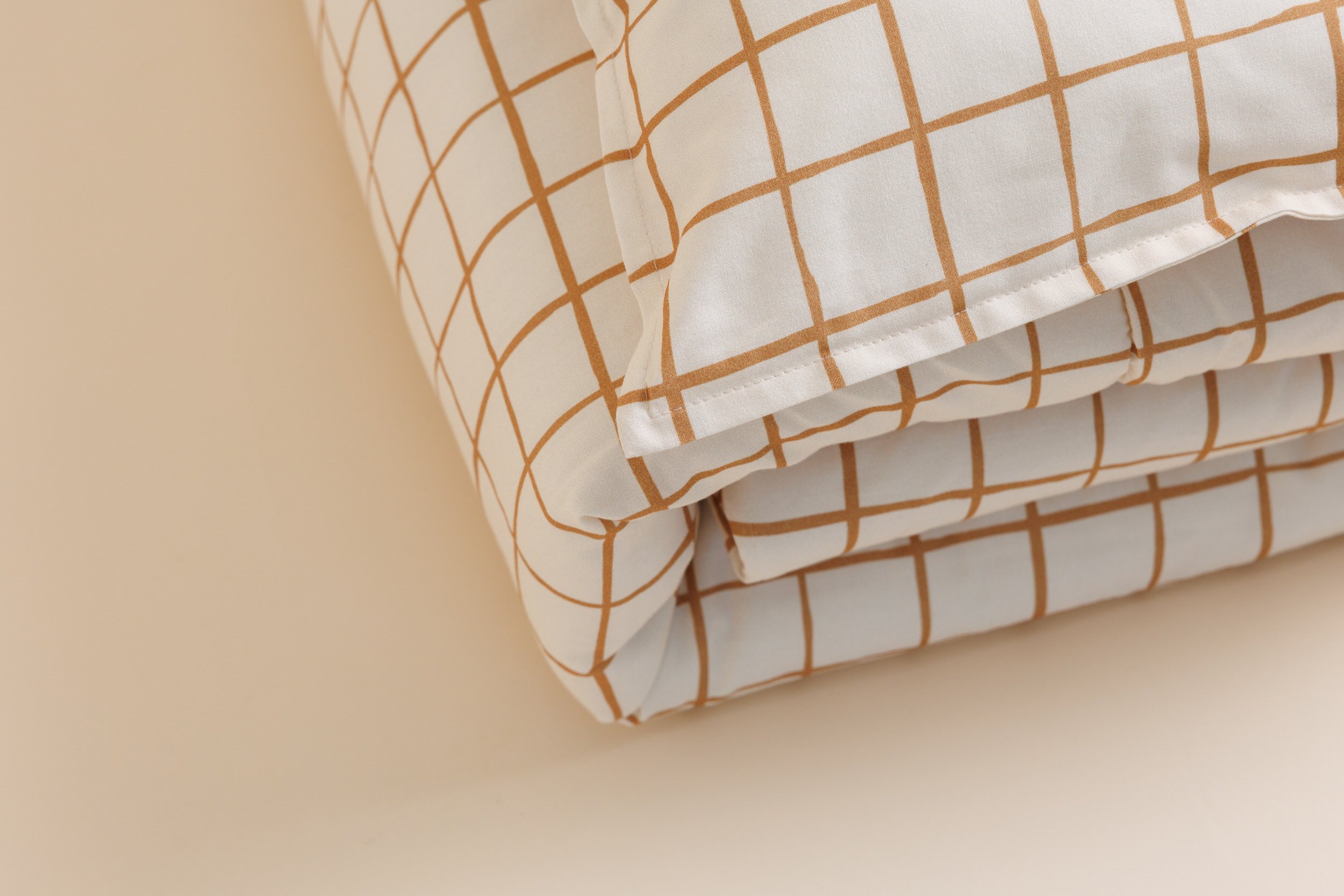 Bettdecke 120x160 & Kissen 40x60 Set - Vichy Caramel Bettdecke 120x160 & Kissen 40x60 Set - Vichy Caramel