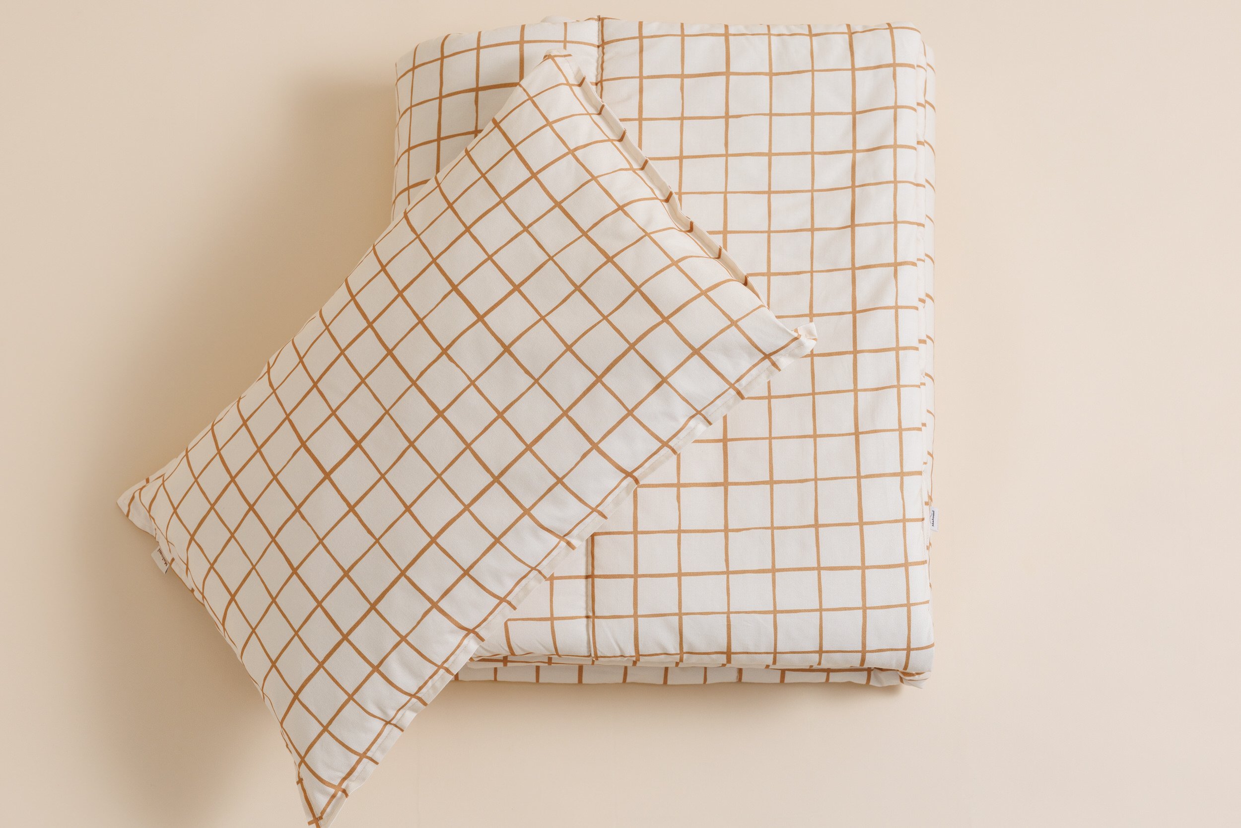 Bettdecke 120x160 & Kissen 40x60 Set - Vichy Caramel Bettdecke 120x160 & Kissen 40x60 Set - Vichy Caramel