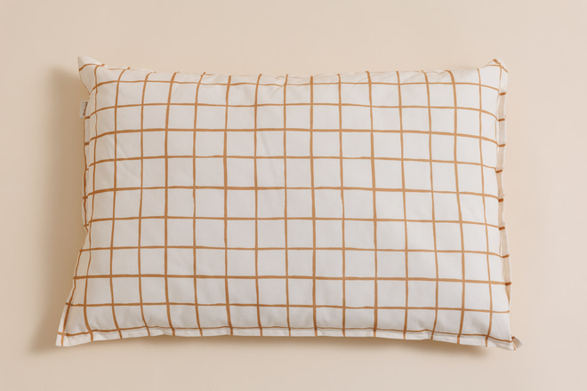 Sada potištěné přikrývky 120x160 a polštáře 50x60 - Vichy Caramel