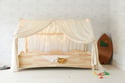 Véu de cama casinha Boho Twist Branco - Modelo L Duplo