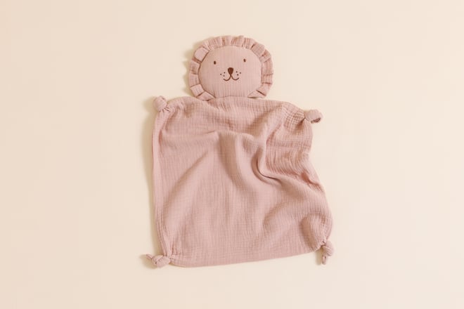 Doudou Lion Rose