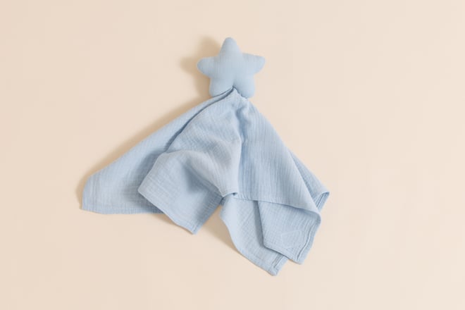 Star Comforter - Light Blue