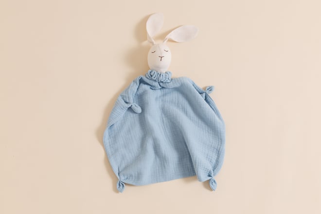 Peluche mantita Huggy Baby Blue