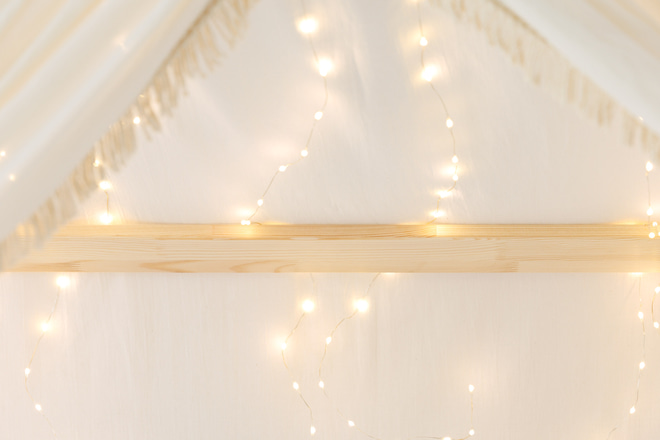 Plachta na domeček postel Boho Twist Vanilka – Model L Double