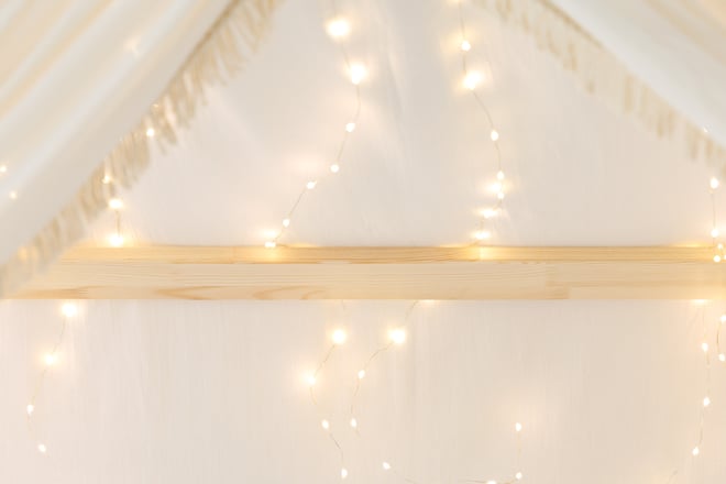 Véu de cama casinha Boho Twist Baunilha - Modelo L Duplo