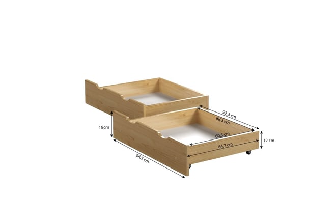 Cassetto in Legno Naturale - 80x160