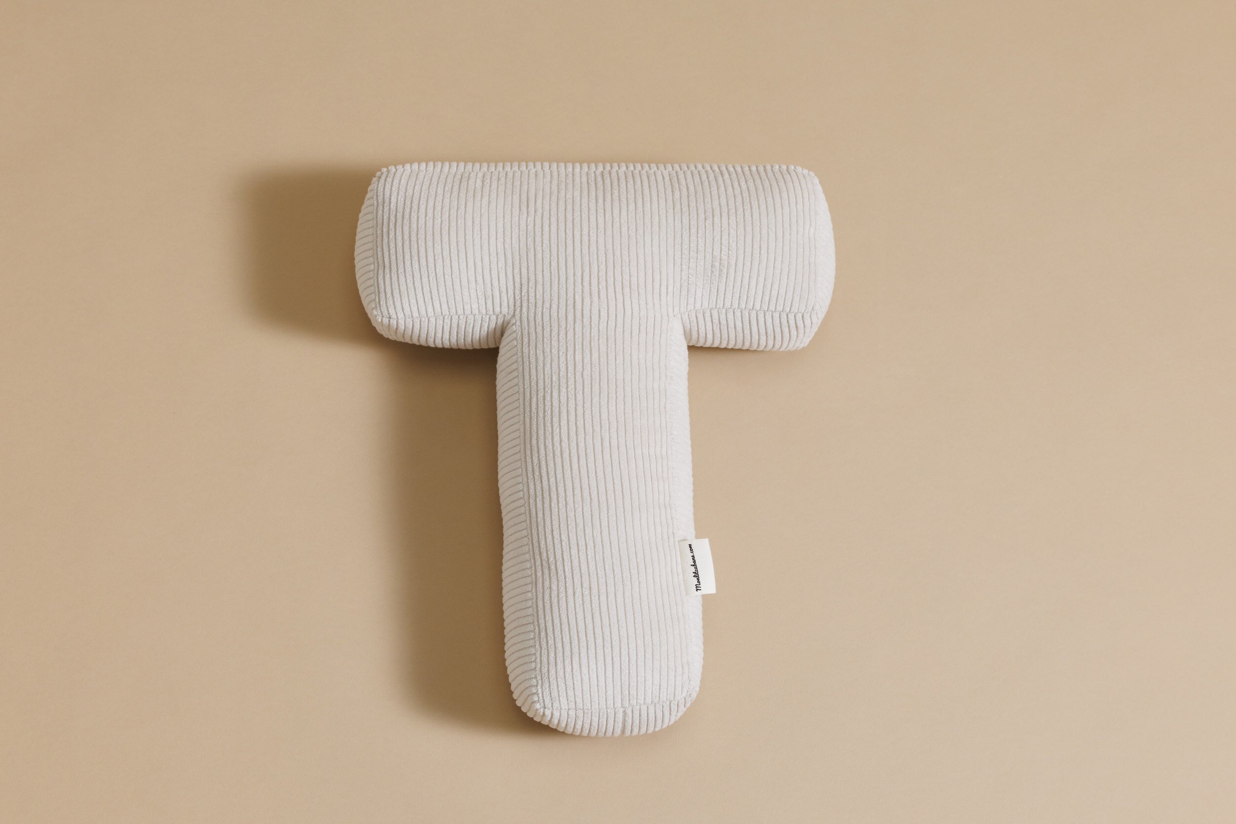 Letter Cushion T - Ecru Corduroy Letter Cushion T - Ecru Corduroy