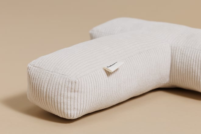 Letter Cushion T - Ecru Corduroy