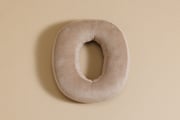 Coussin Lettre O - Velours Côtelé Cappuccino