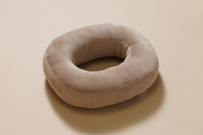 Buchstaben-Kissen O - Cappuccino Kord