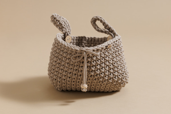 Crochet Bed Organiser - Mocha