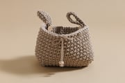 Pochette de Rangement en Crochet- Moka