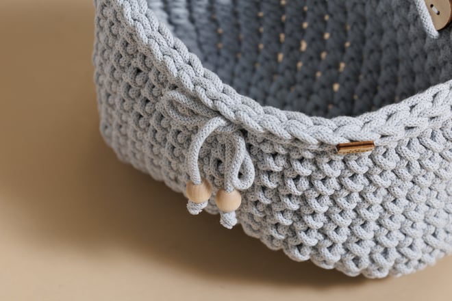 Bolsa de Almacenamiento de ganchillo - Gris
