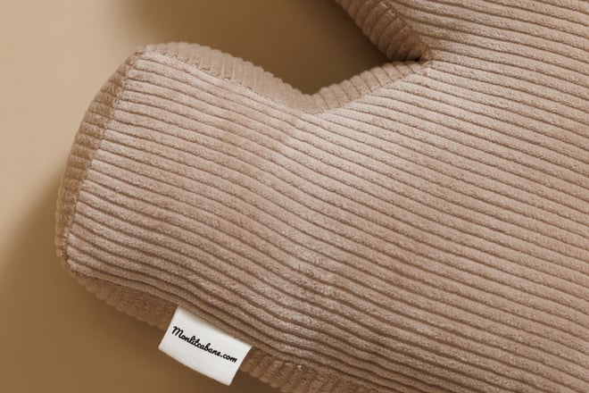 Letter Cushion I - Cappuccino Corduroy