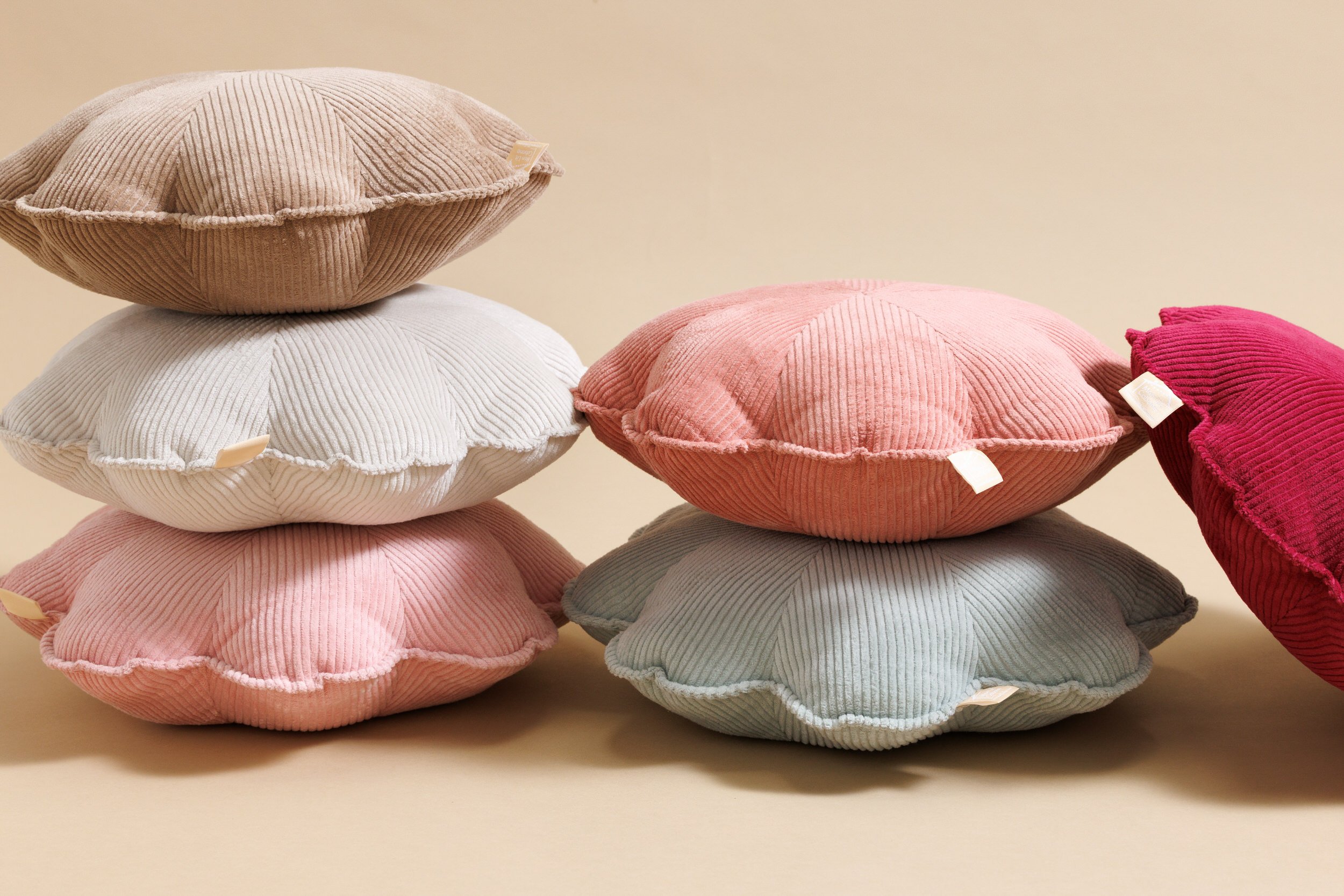 Peach Flower Corduroy Cushion Peach Flower Corduroy Cushion