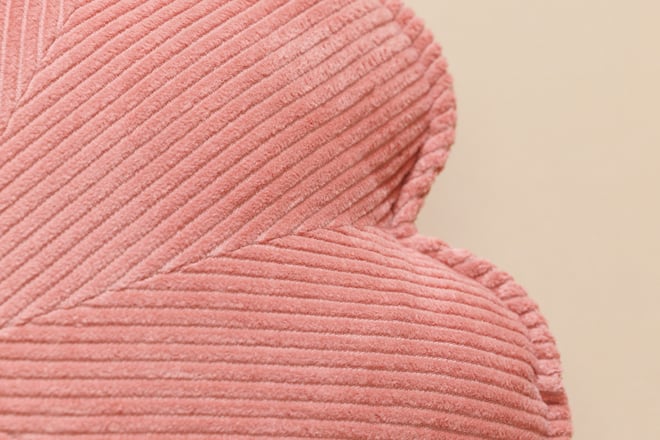 Peach Flower Corduroy Cushion