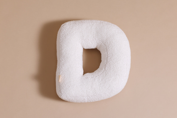 Letter Cushion D - Boho Vanilla
