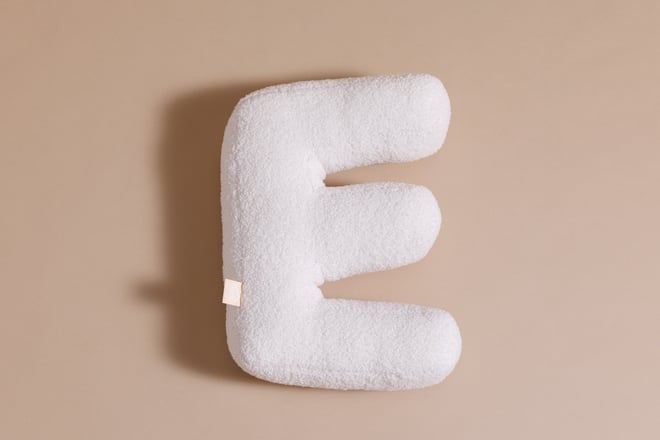 Letter Cushion E - Boho Vanilla