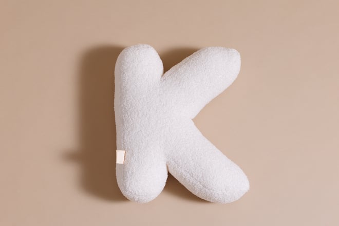 Letter Cushion K - Boho Vanilla