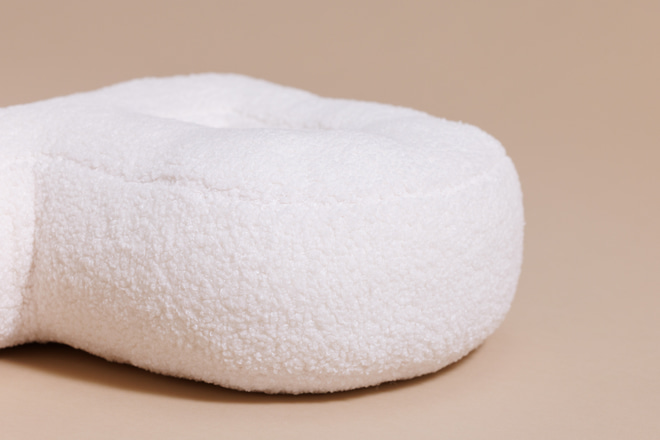 Coussin Lettre P - Boho Vanille